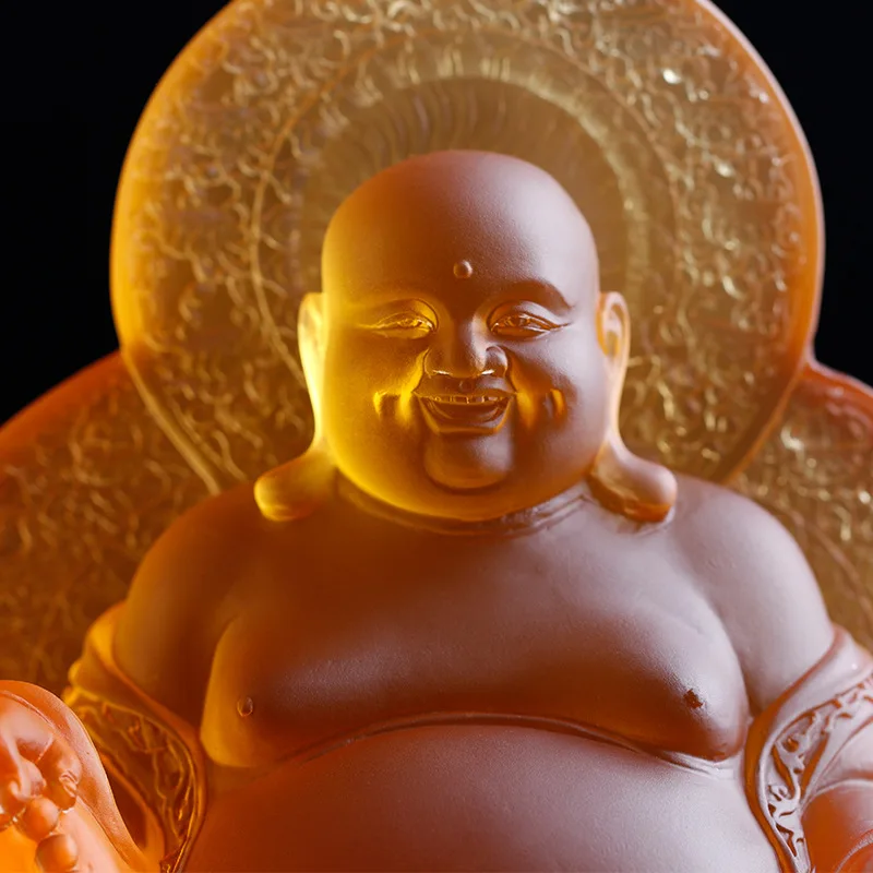 Цветной глазурованный горшок для живота Maitreya Buddha Shakyamuni тканевый мешок