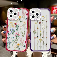 shockproof protection case for iphone 12 pro max funda iphone 11 13 12 mini se 2022 2020 xr x xs max 7 8 plus flower cover coque