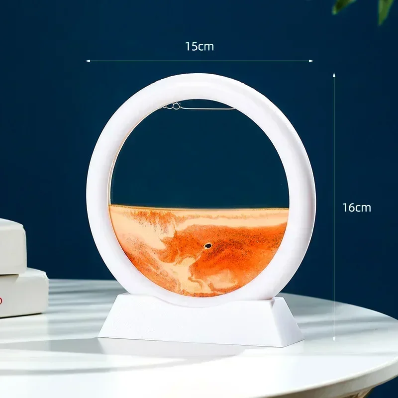 

Круглая стеклянная картина с движущимся песком