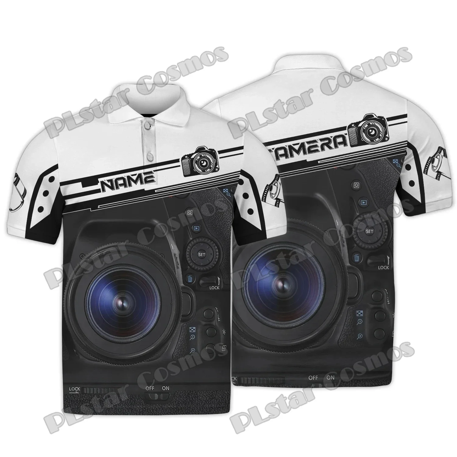 Рубашка-поло мужская с коротким рукавом и 3D-принтом