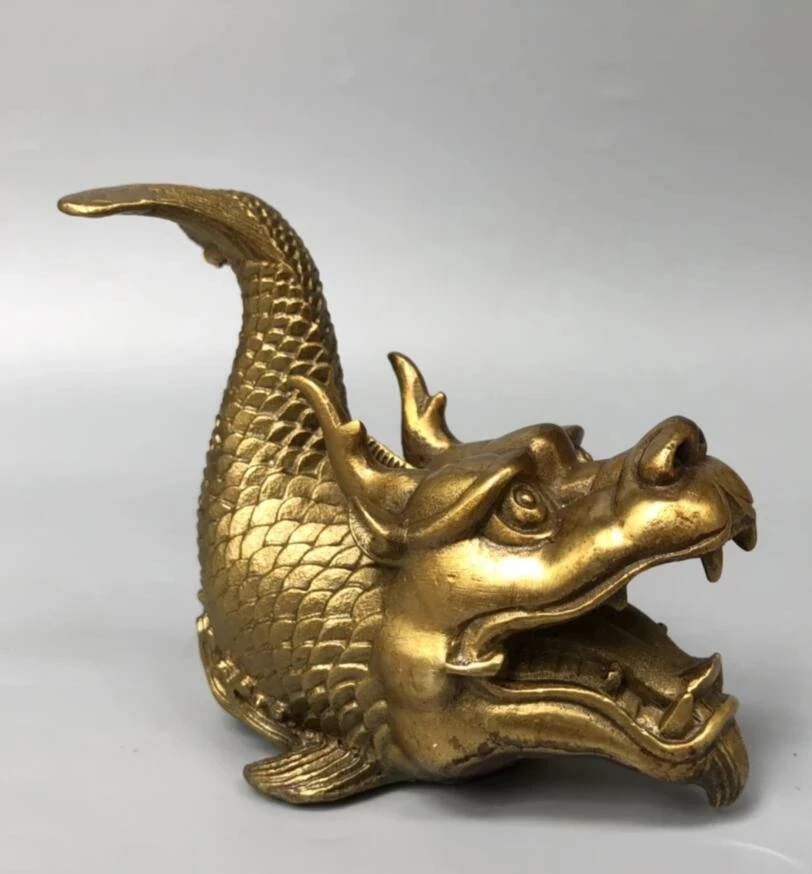 

Латунная мифологическая Золотая декоративная статуя Arowana
