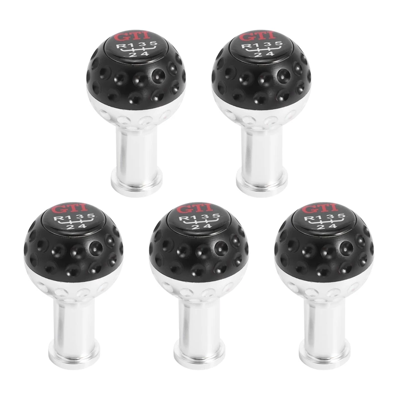 

5X Black Shift Knob Universal Aluminum 5 6 Speed Car Manual Shift Lever Car Gear Shift Knob For Golf Gear Shifter