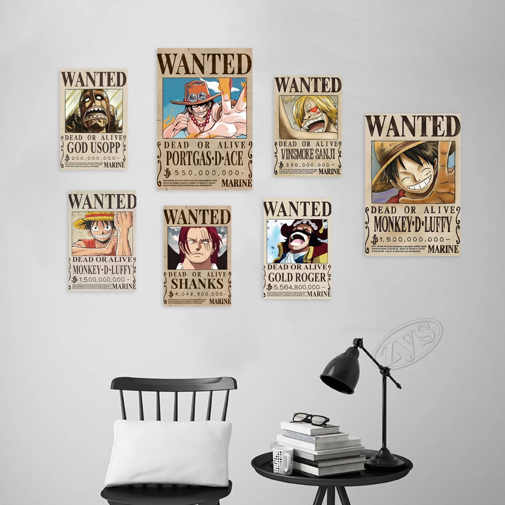 Обезьянка д. Luffy крафт-бумага стена один кусок картины дома Vinsmoke Sanji постер