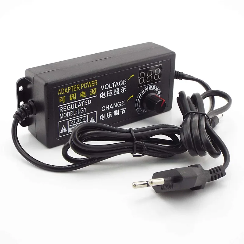 AC100-220V to DC 3V-12V 3V-24V 9V-24V 2A 3A 5A адаптер питания Регулируемая вилка светодиодного