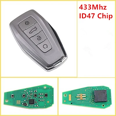 

Автомобильный БЕСКЛЮЧЕВОЙ смарт-ключ 433 МГц 4A/ID47 чип для Geely Okavango Azkarra Atlas Coolray Monjaro Grand Koleos Emgrand X7 X3 S1