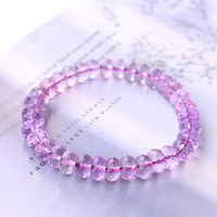 natural lavender purple amethyst quartz abacus beads bracelet 8mm clear faceted beads bracelet gemstone wealthy amethyst aaaaaa