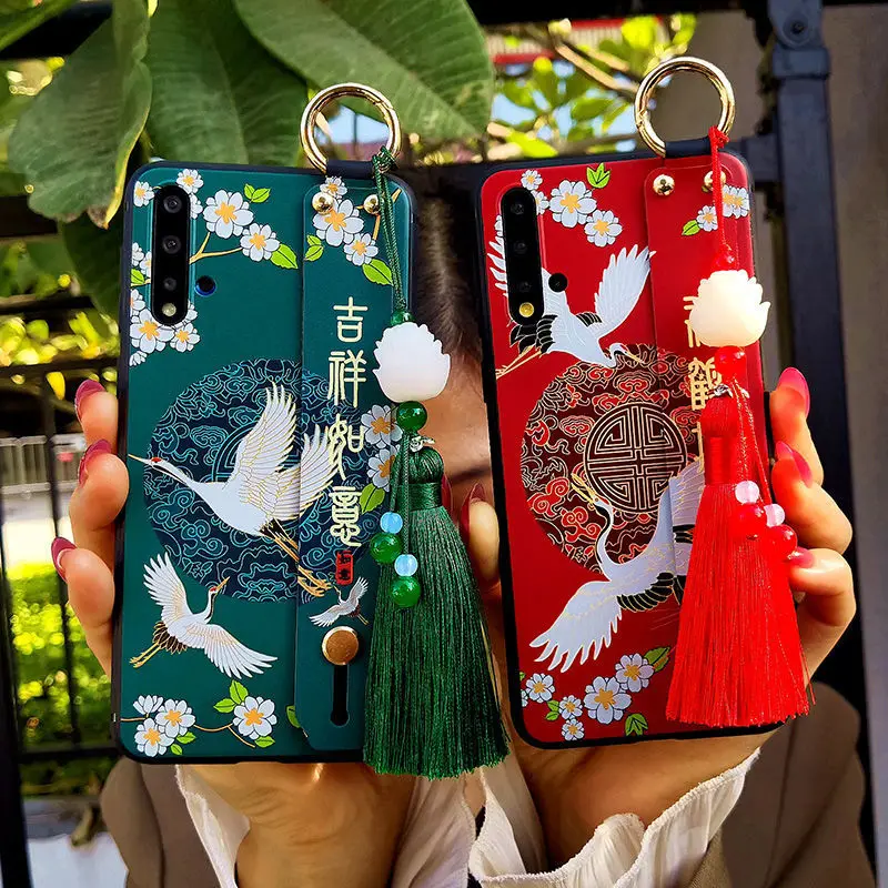 Чехол в китайском стиле с изображением Белого журавля для телефона Samsung Galaxy A9s