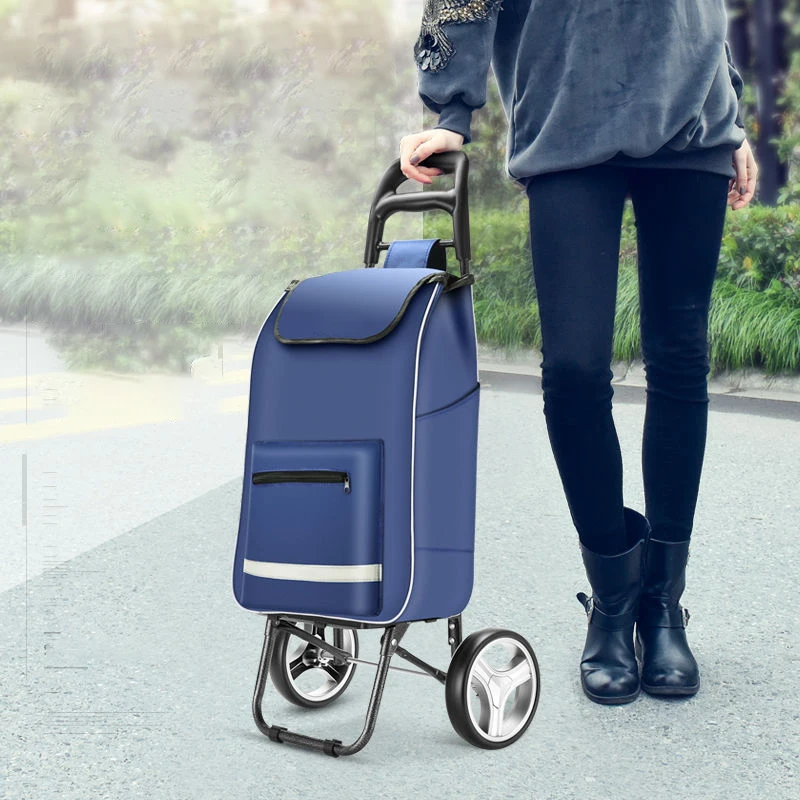 Trailer Grocery Cart Storage Bag Wear-resistant Rubber Wheel