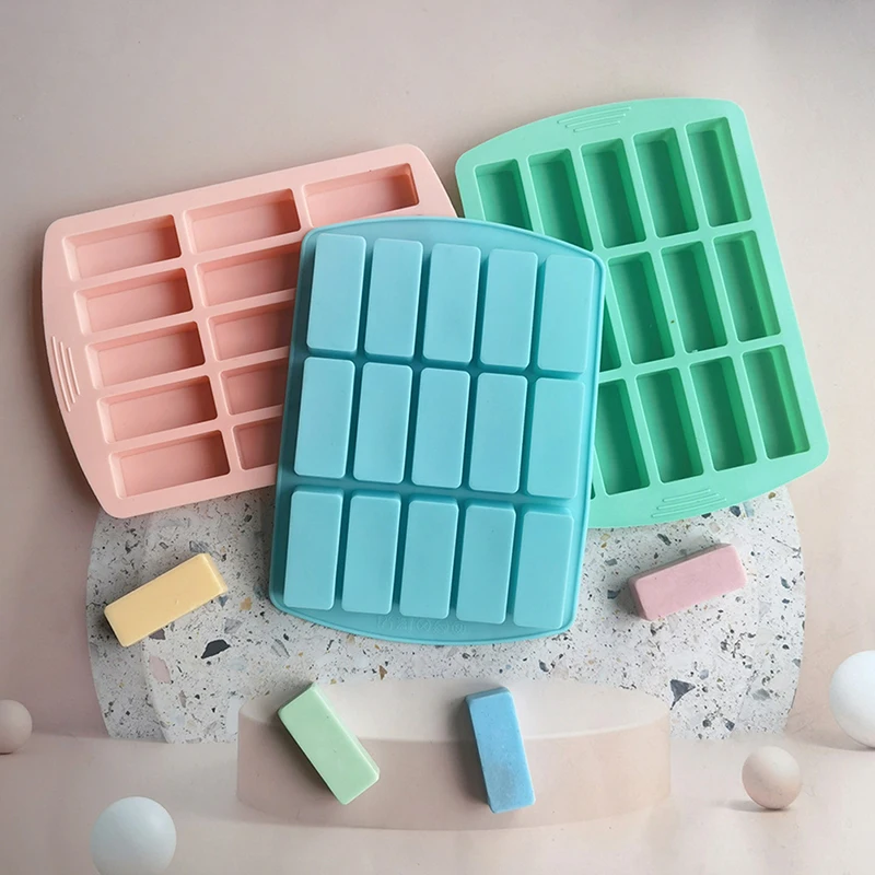 

15 Cavity Square Silicone Molds Jelly Candy Chocolate Truffles Mold Ice Cube Tray Grid Fondant Mould Cake Decorating Tools