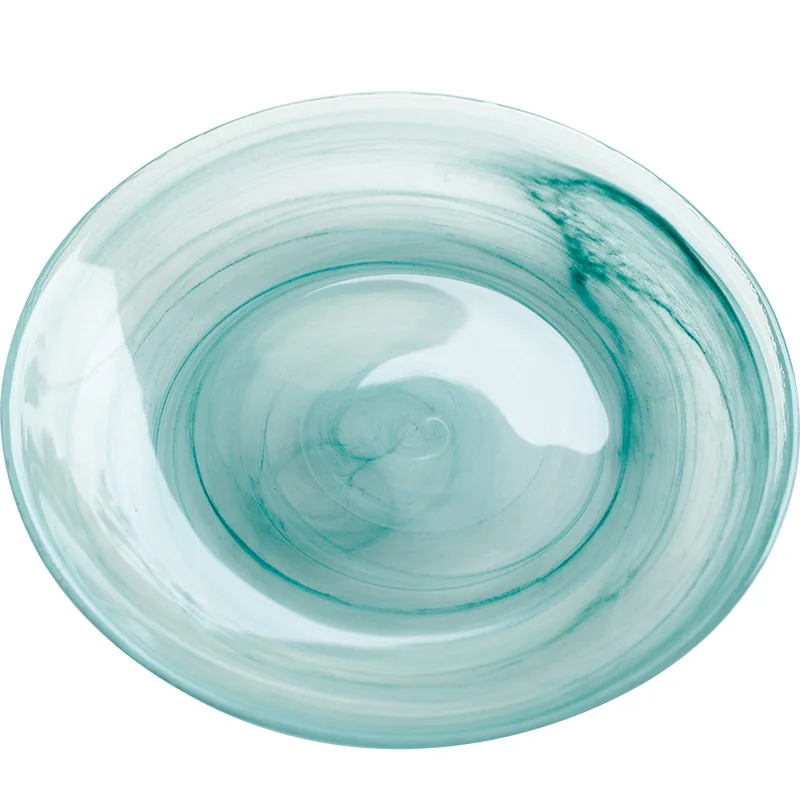 

Glass Pot Cloud Mist Teapot Tray Colored Glaze Bubble Bamboo Tea Tray Fresh Tea Table Fruit Plate Dim Sum Plate