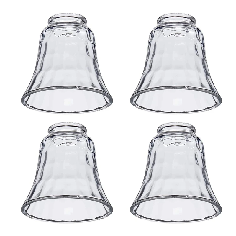 

4PCS Ceiling Fan Light Covers, Glass Replacement Shades For Ceiling Fans,Light Fixtures With Decorative Hammered Finish