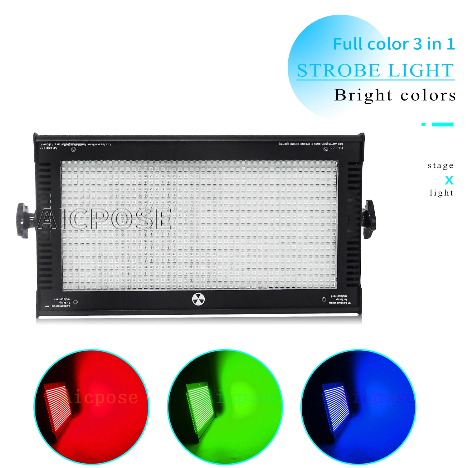

1000W RGB 3 in 1 LED Stage Strobe Light DMX512 Zone Control Professional DJ Disco Equipment Stage Background Lighting Effects
