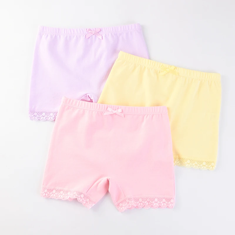 2pc/Lot Cotton Kids Underwear Panties Lace Safety Pants Children's Shorts Toddler Girls Clothes 2-10Y | Детская одежда и обувь
