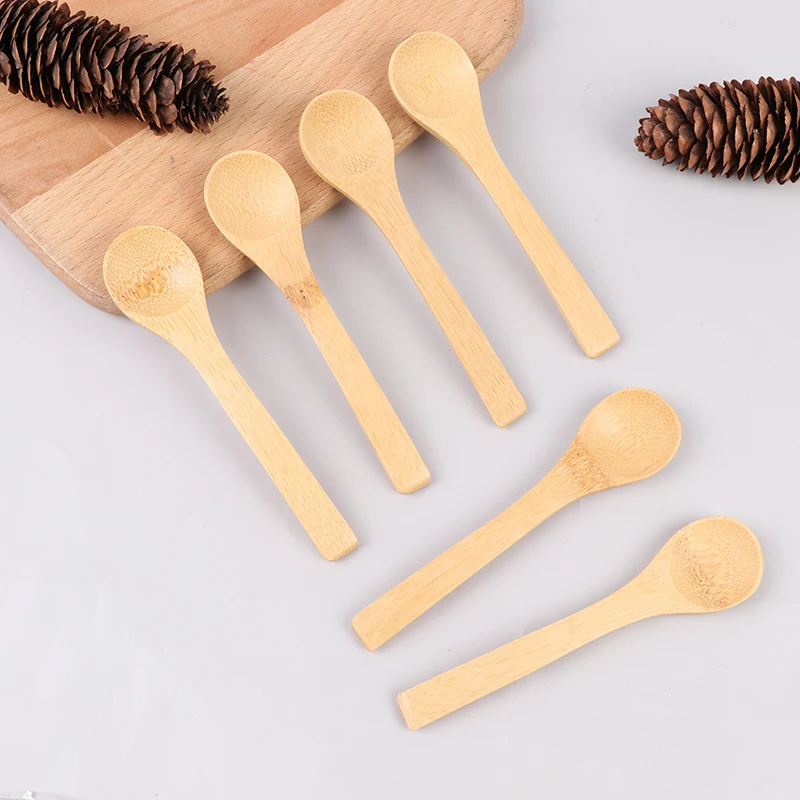 

10Pcs/Set Wooden Honey Spoon Ecofriendly Household Tableware Bamboo Kitchen Condiment Scoop Coffee Spoon Dessert Spoon Teaspoon