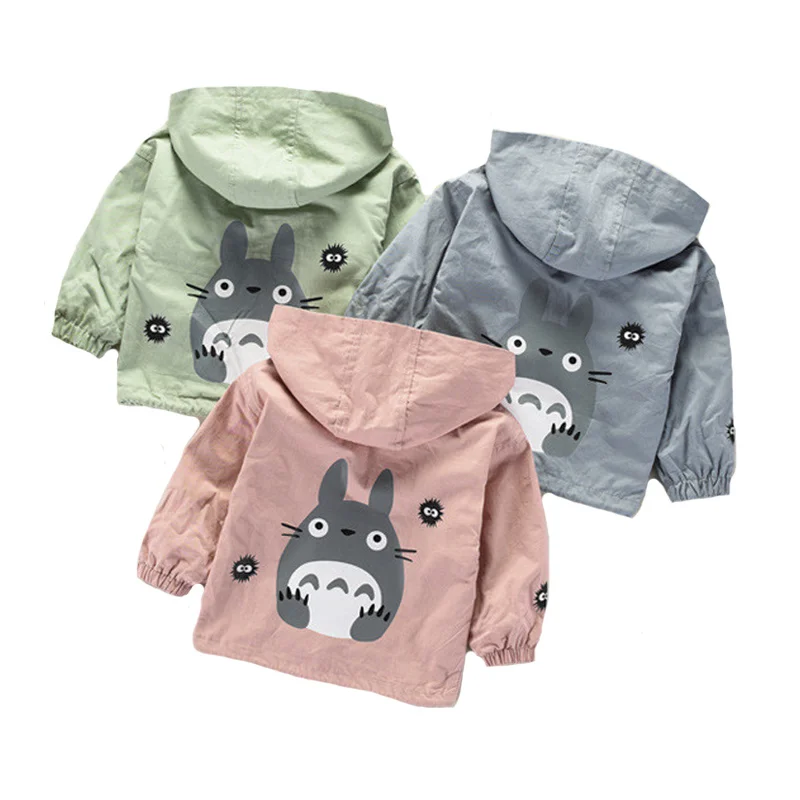 

2022 New Spring Girls Boys Coats Cartoon Totoro Hoodies Jacket For Kids Children Sweatshirt Lovely Windbreaker Outerwear