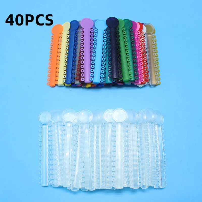 

40pcs/pack Dental Orthodontic Ligature Elastomeric Ligature Ties Elastic Rubber Bands Health Teeth Tools Silver
