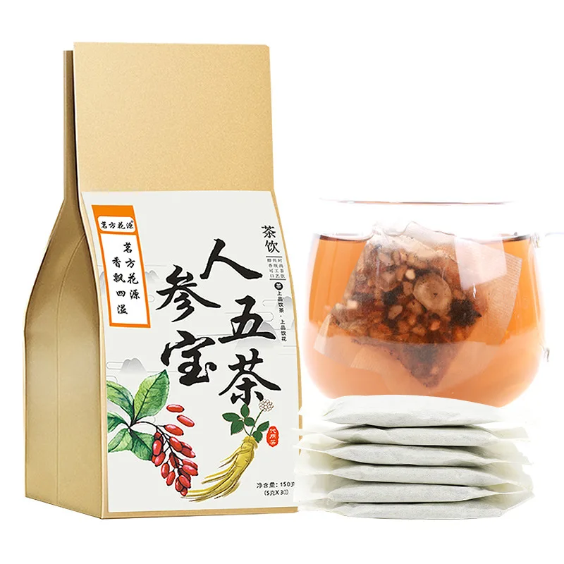

Чайный набор из женьшеня «пять сокровищ», чай Губен, чайный набор из травы камелии, фруктовый чай без чайника, отдельная упаковка