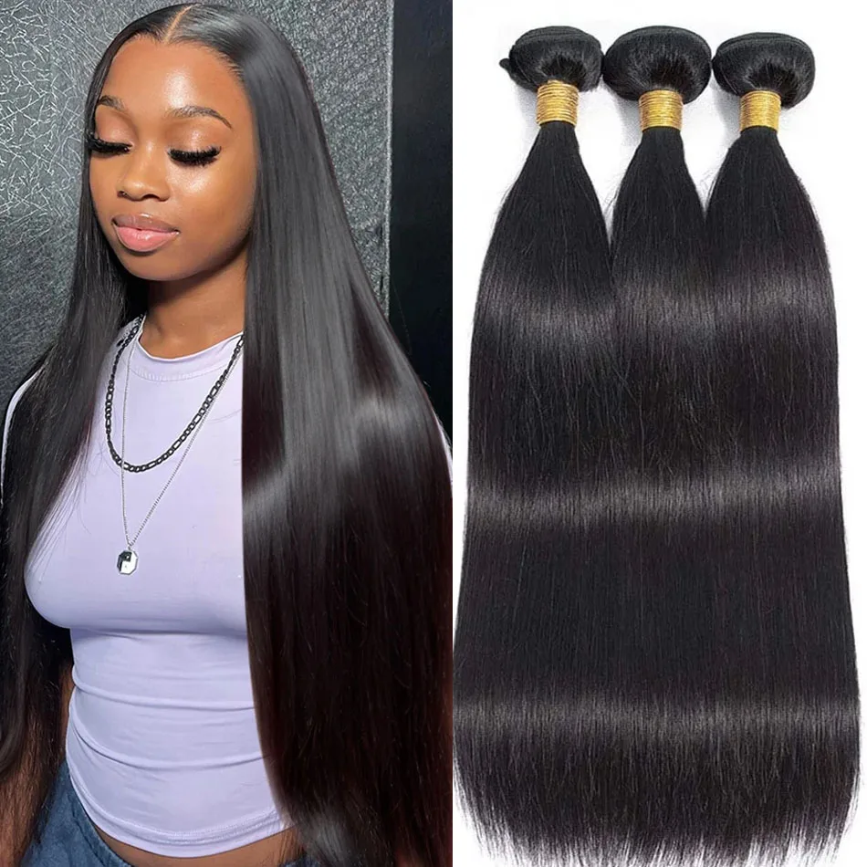 Бразильские прямые человеческие волосы 30 32 дюйма стандартное предложение 100%