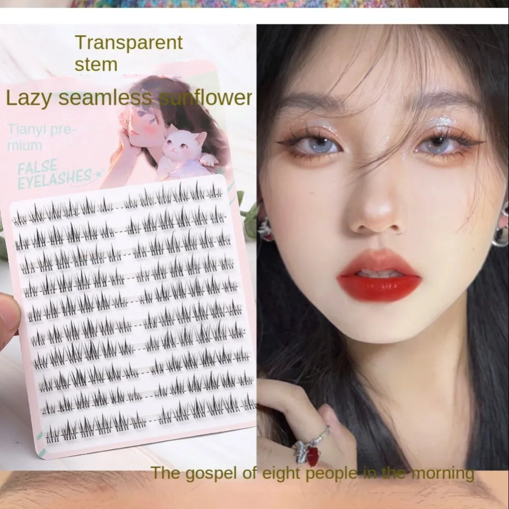 10-разрядные 3D накладные ресницы нет необходимости в клею ультра-звуки