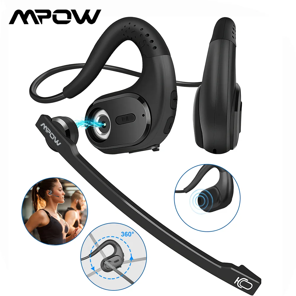 Беспроводные наушники Mpow G9 с шейным ободом и съемным микрофоном Bluetooth 5 3