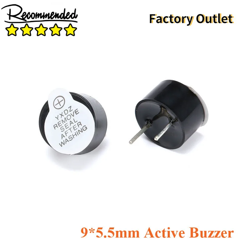 

5pcs Active Buzzer 9*5.5mm 12V Integrated Electromagnetic Speaker 9x5.5mm