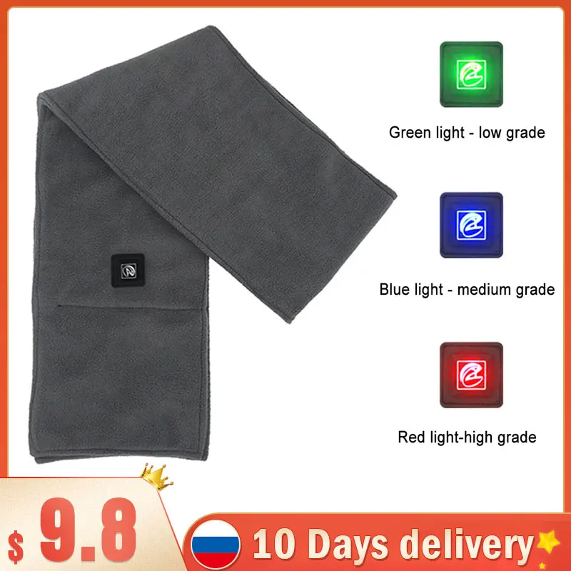 

Шарф с подогревом, зимний шарф, шарф с электрическим подогревом USB, теплый шарф с электрическим подогревом для женщин и мужчин, шарф для лыж, ...