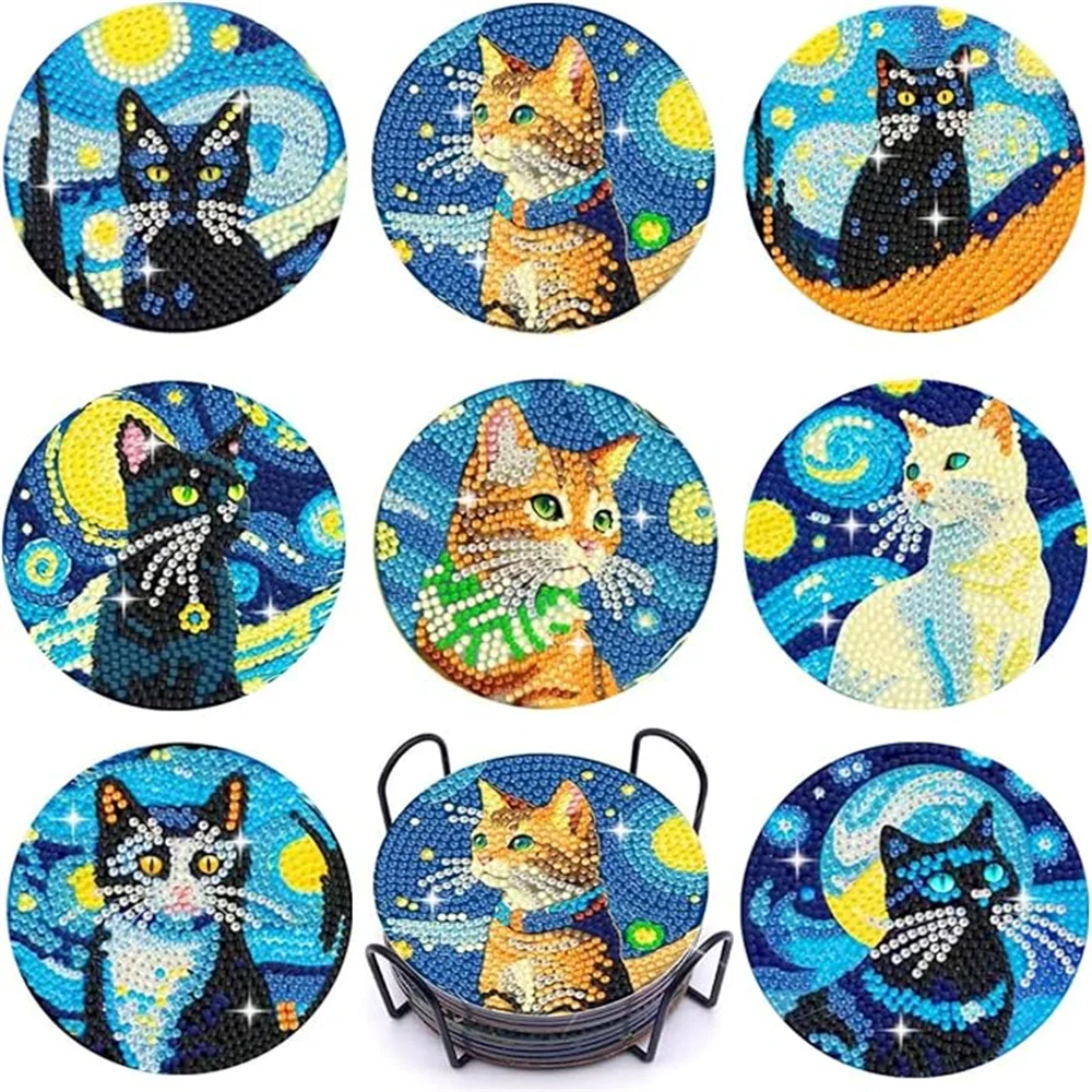 

Набор подставок из резины с алмазной мозаикой 8 шт.