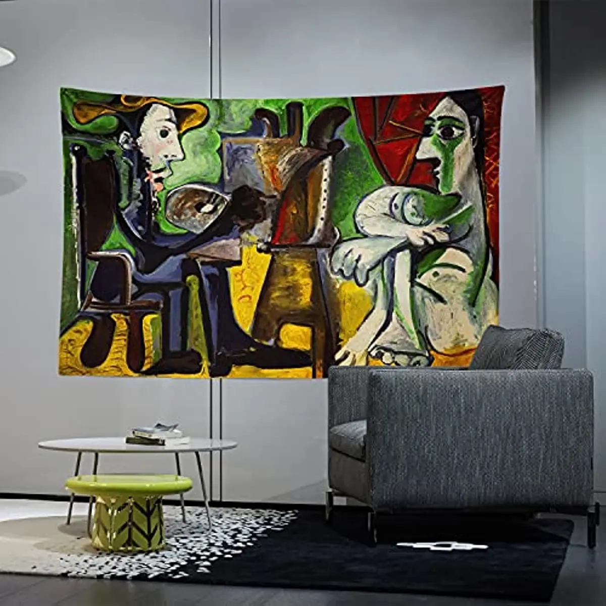 

Настенный Гобелен Chitteri, Пабло Пикассо, художник и его модель, настенное искусство из полиэстера для украшения дома