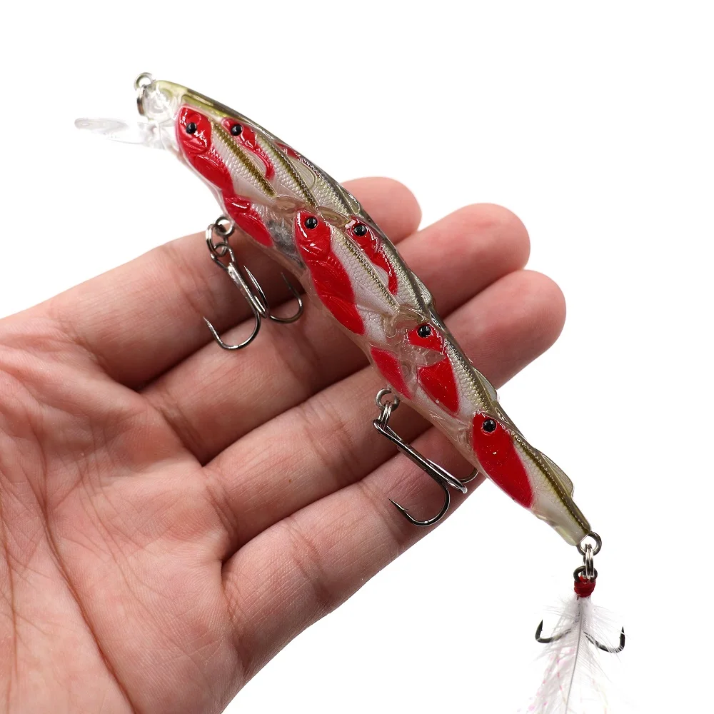 

1Pcs Fishing Lures 11.5cm 15.5g Minnow Lure iscas artificiais Hard Bait Crankbait Wobbler For Sinking Pike Bass Fishing Tackle