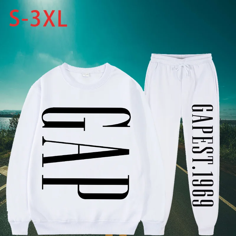 

2022 GAP Fashion Man Tracksuits Mens Autumn Winter Brand Sweatshirt and Pants Long Sleeve Jogging Suits Streetwear Athletic Sets