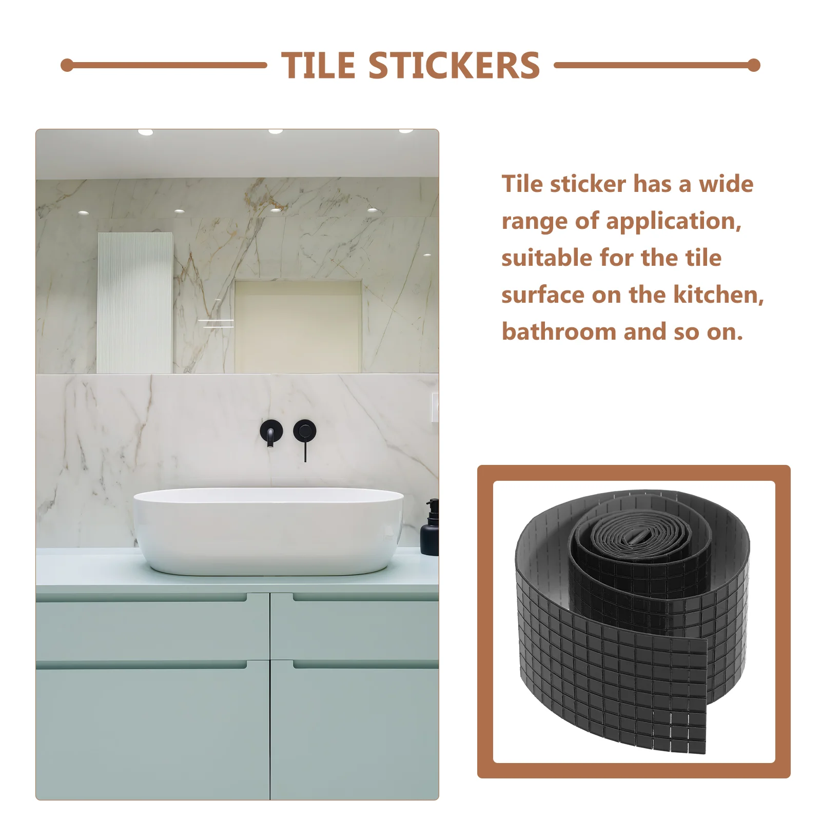 Самоклеящиеся мозаичные наклейки 12 рулонов