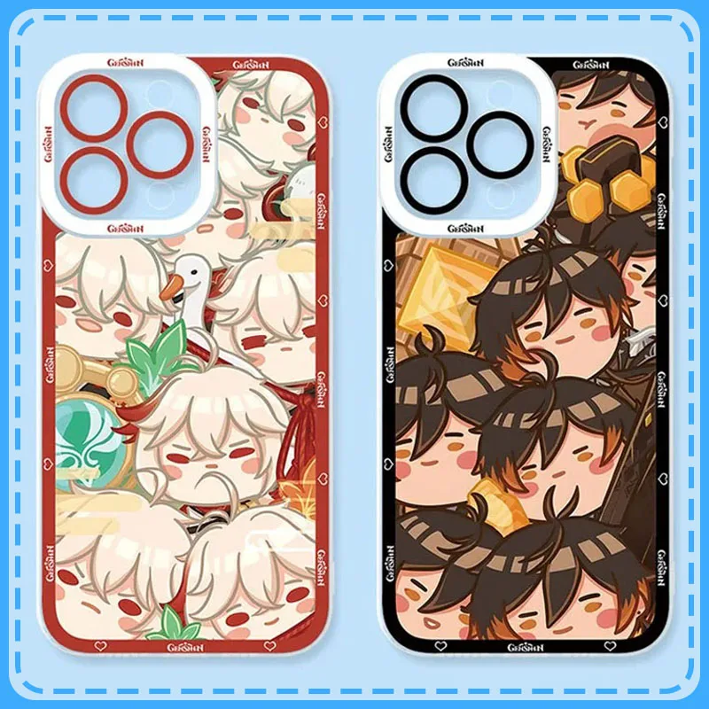 Фото Чехол для Xiaomi Redmi Note 13 12 11 Pro Plus 4G 5G 12S 11S 10 10S 9 9S 8 13C 12C 10C Game Genshin Impact Мягкий силиконовый чехол №3