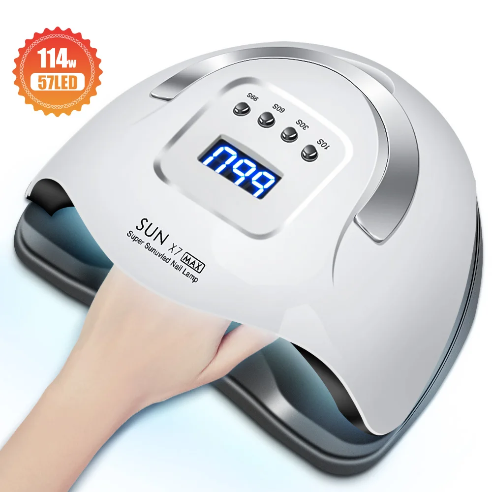 

New 114/90/72W SUN X7 MAX UV LED Lamp for Manicure Nail Lamps Nail Dryer for Curing UV Gel Nail Tools With Sensor LCD Display