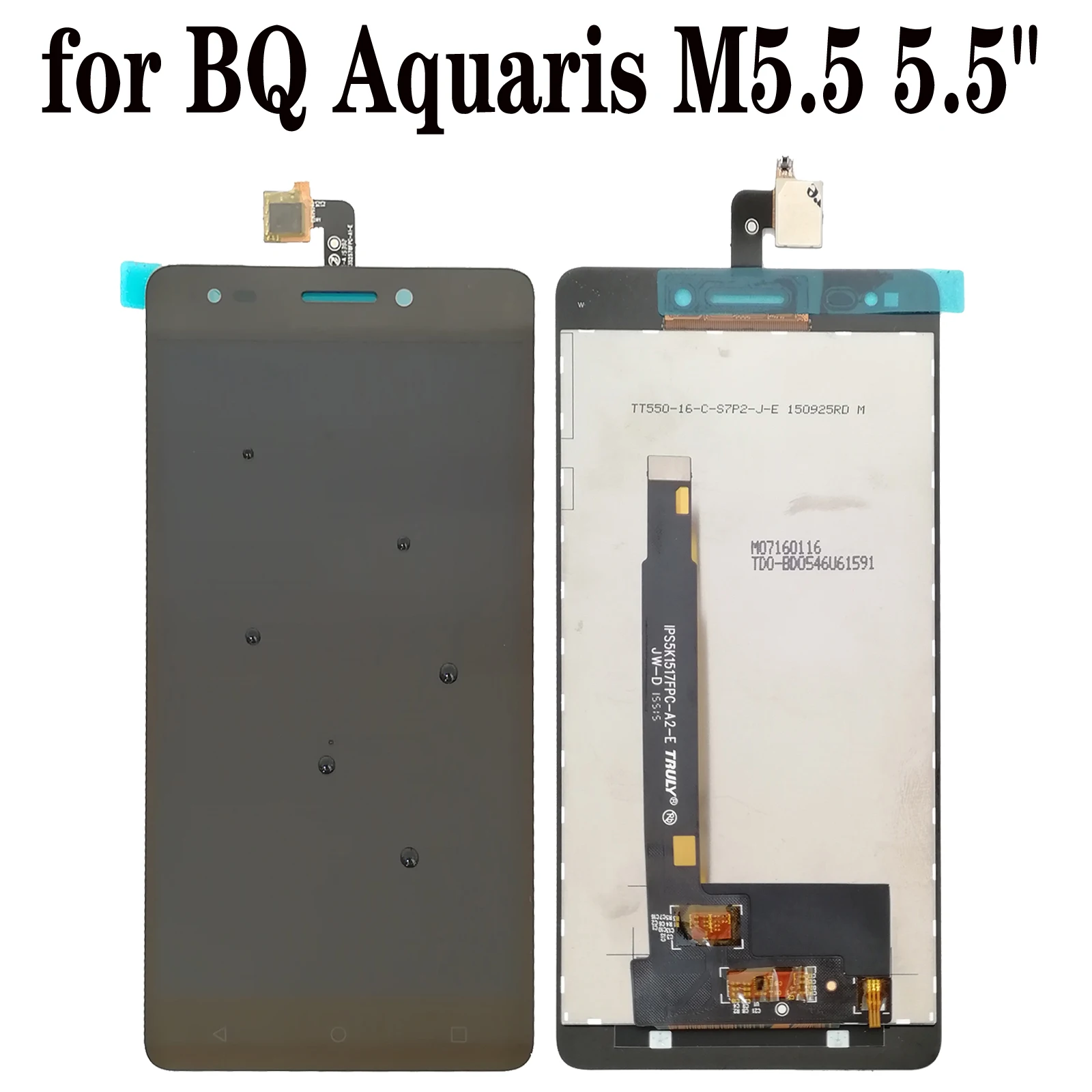 

100% Оригинальный Новый 5,5 "для BQ Aquaris M5.5 ЖК-дисплей, дигитайзер сенсорного экрана