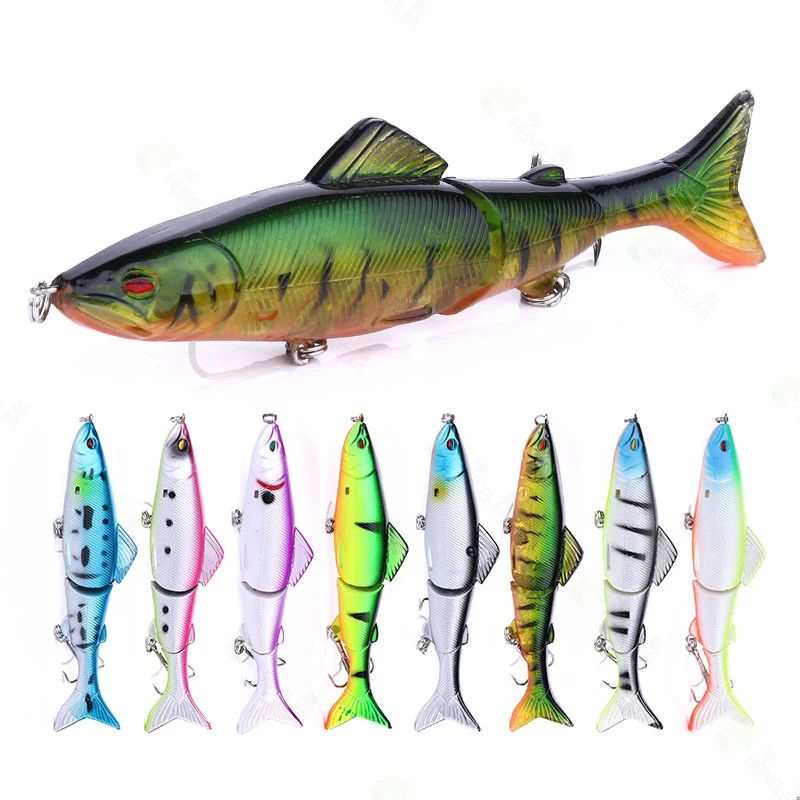 

1 PC Wobblers 3 Segments Fishing Lure 13cm 18g Multi Jointed Swimbait Hard Bait Fishing Tackle for Bass Isca Crankbait Swimbait