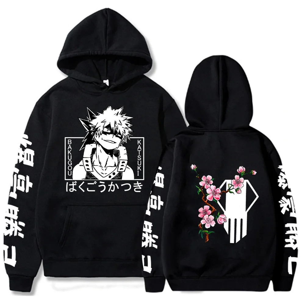 

Funny Harajuku My Hero Academia Hoodies Men Women Long Sleeve Sweatshirt Bakugou Katsuki Anime Manga Black Hoodies Sudadera