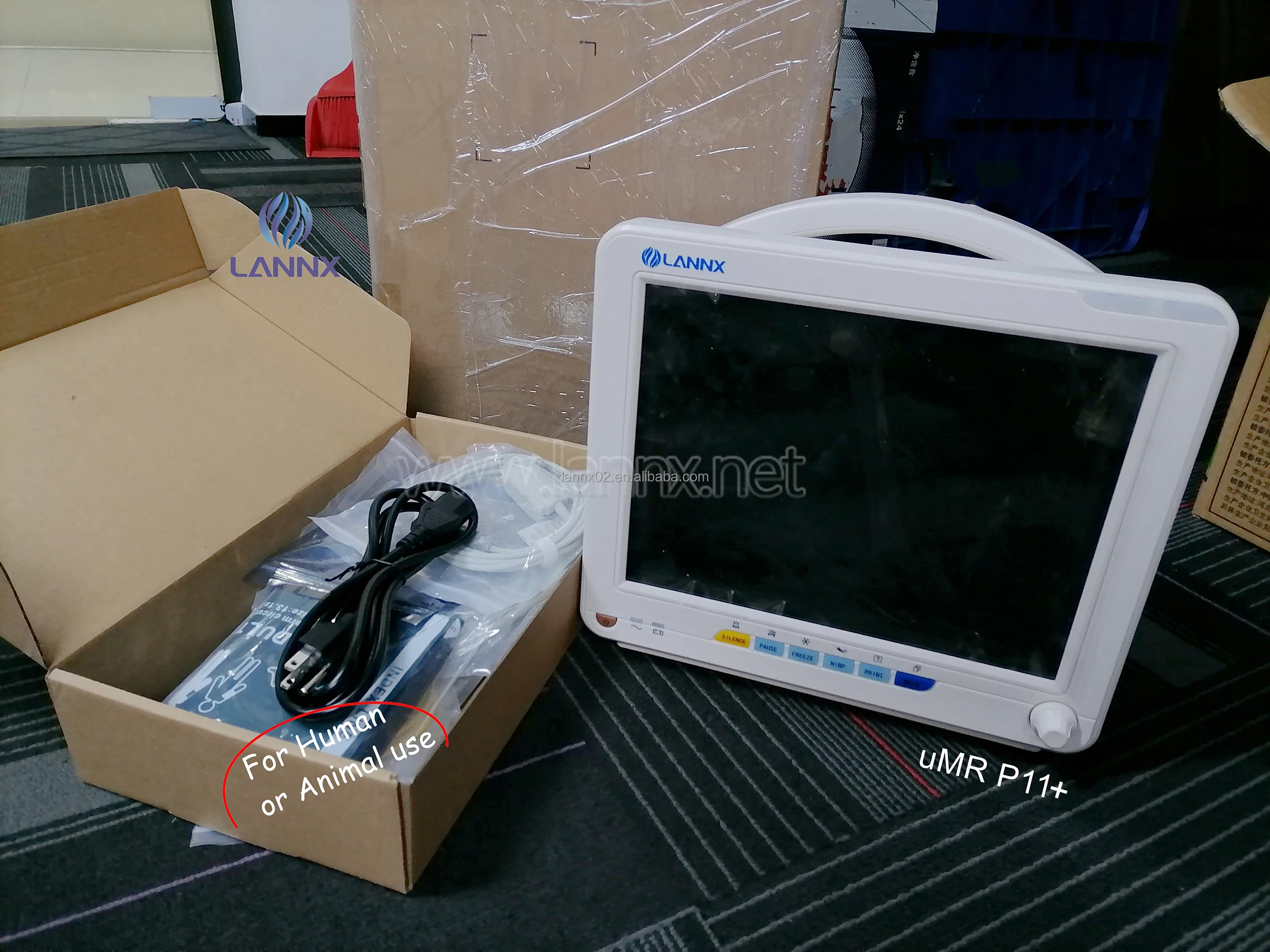 Фото Монитор пациента LANNX UMR P11+ для использования в больницах, прикроватный, 12,1 дюйма, с сенсорным экраном, многопараметрический, для отслеживания состояния пациента в реанимации, хит продаж №3