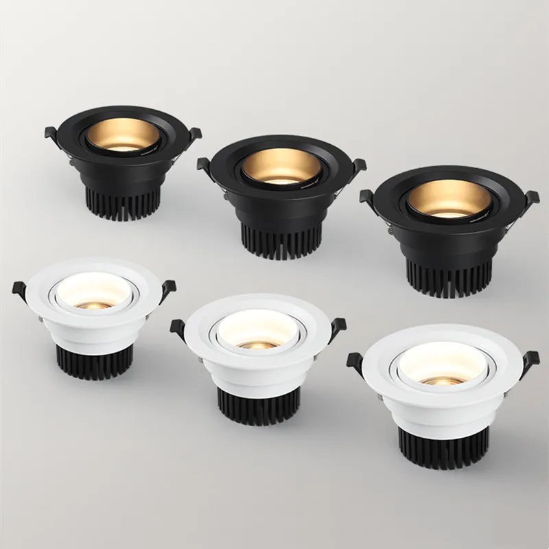 

Приглушаемые встросветодиодный светодиодные потолочные светильники с зумом 6 Вт/9 Вт/12 Вт/15 Вт/18 Вт/20 Вт/24 Вт, чип Epistar, Стандартный блок светодиодов 85 ~ 265 В переменного тока