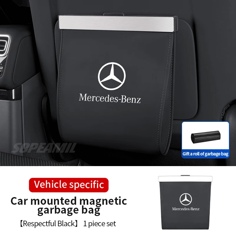Для Mercedes Benz A C E V S Class Vito CLA CLS GLA GLC GLK GLS SLK ML W203 Автомобильный мешок для мусора, подвесной мешок для хранения на спинке сиденья