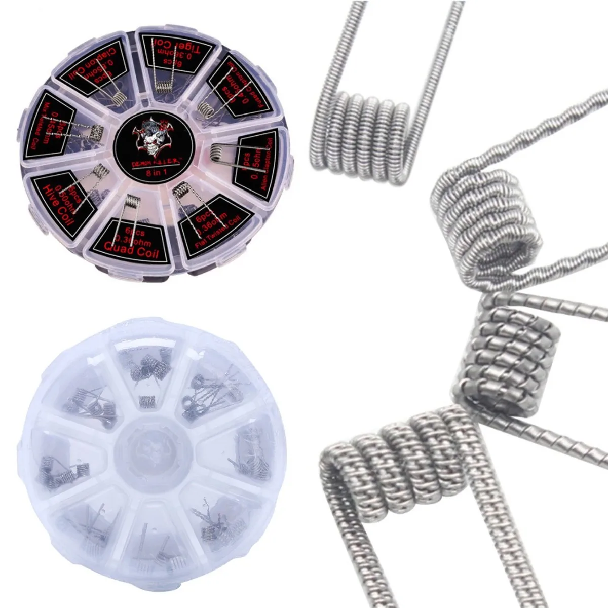 

48 шт./компл. 8 в 1 Катушка с железо-хромированной алюминиевой катушкой