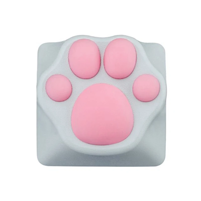 

1 PCS Silicone Cute Paws Artisan Cat Paws Pad Keyboard Keycaps For Cherry MX Switches Personality Soft Feel Cat Keycap , A