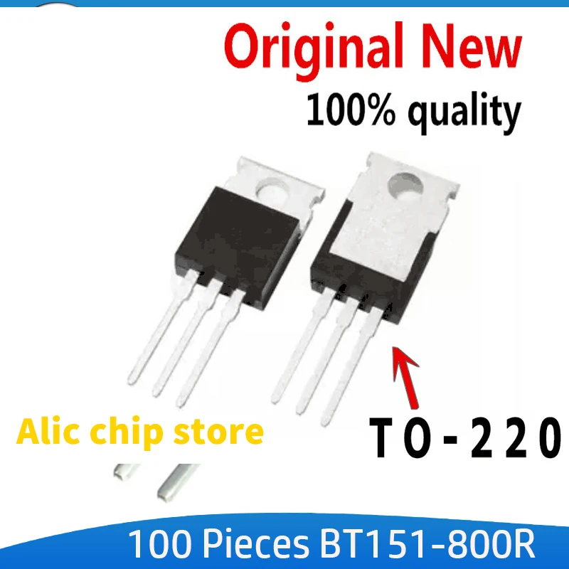 

100pcs/lot New BT151-800R 12A800V TO-220 One-way thyristor