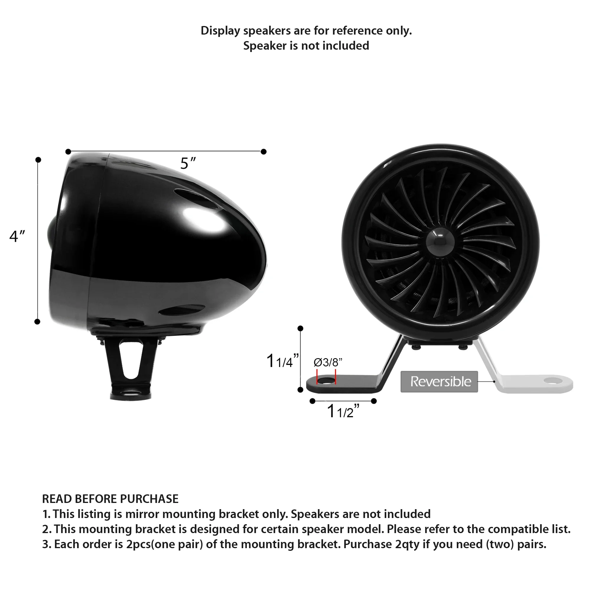 

Aileap Защитная направляющая для динамика зажим Крепление для SPK500, SPK400, SPK350, M150, M600, M1000 мотоцикл аудио (2 шт. черный)