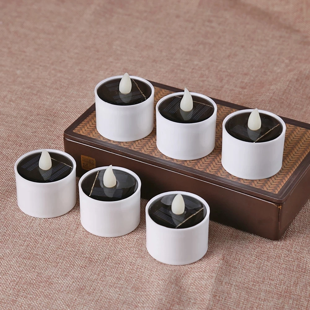 

LED Flameless Candle Light Solar Outdoor Waterproof Wedding Birthday Party Decoration Atmosphere Light
