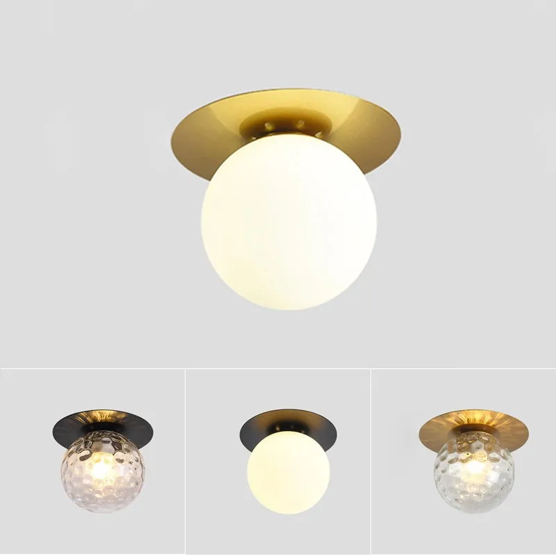 

Nordic LED Glass Ceiling Light Milk White Ball Ceiling Lamps Bedroom Living Room Dining Room Corridor Home Decor Led Lamp Lustre