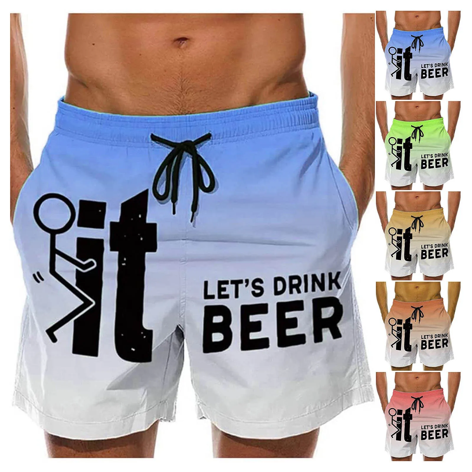 

fashion Boardshorts Men Board Shorts Mens New Bermuda Masculina Man Summer Pants Beach Wear Quick Dry Print Swiming Swimsuit