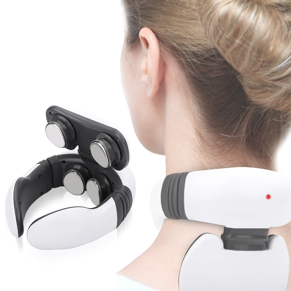 

Smart 4D Magnetic Pulse Heated Electric Shoulder Neck Massager Fatigue Pain Relief Cervical Massage with Remote Control