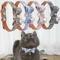 pet cat collar bow tiebell adjustable dog collar nylon tie collar dog necklace dog accessories cat neck strap cat accessories