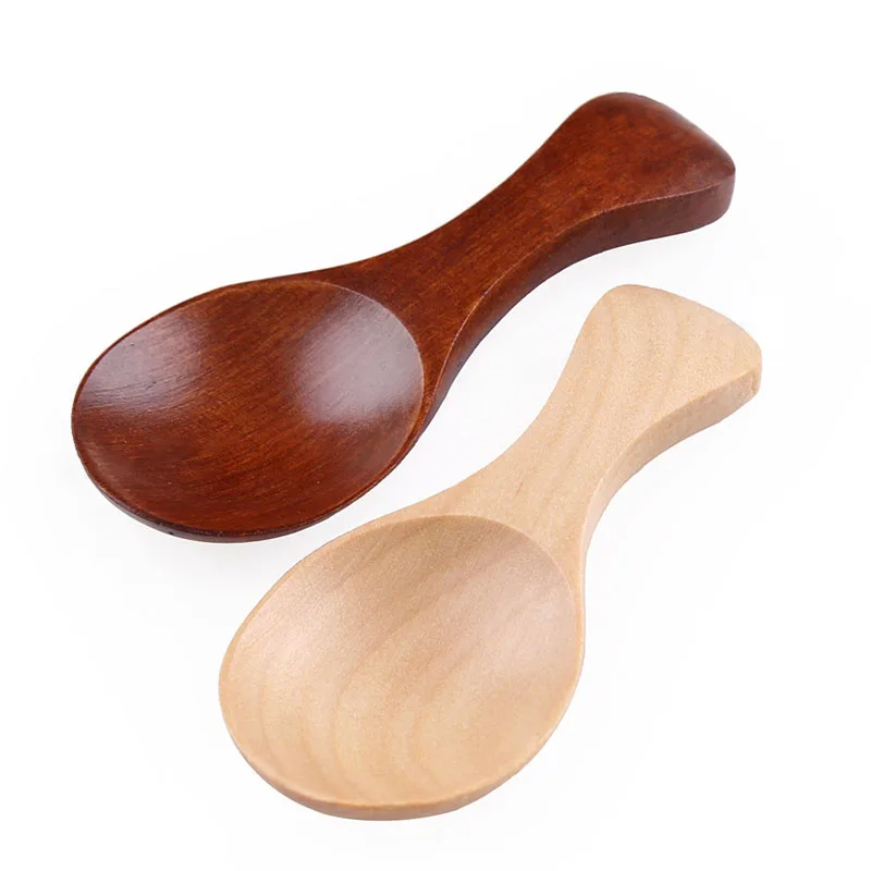 

1Pcs Small Mini Wood Condiment Scoop Flatware Coffee Tea Sugar Salt Wood Spoons Home Living Cooking Tools Kitchen Gadgets