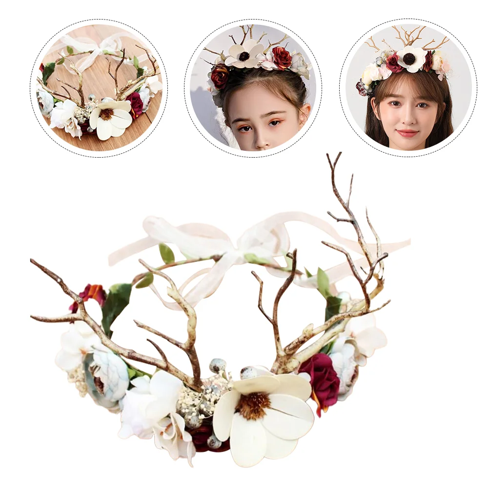 

1pc Glowing Fake Flower Hairband Glowing Charming Flower Tiara Fake Flower Hairband